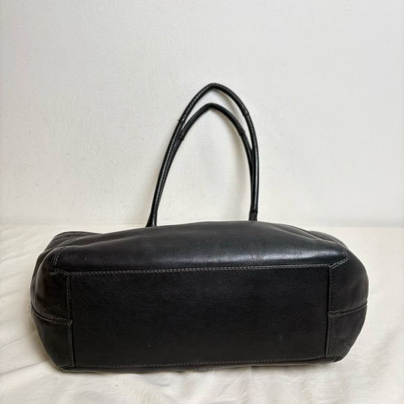 COACH Bleeker F14383 Black Leather Tote Shoulder Bag Purse - Picture 10 of 16
